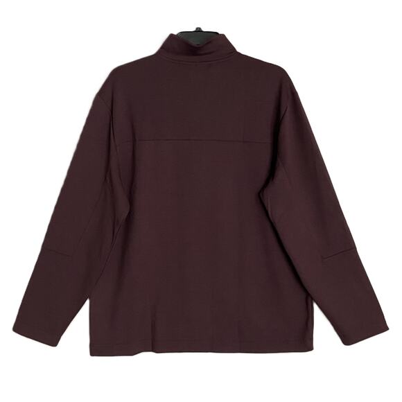 Perry Ellis Men's XLT Big & Tall 1/4 Zip Pullover Sweatshirt Dark Red NEW - Picture 6 of 10